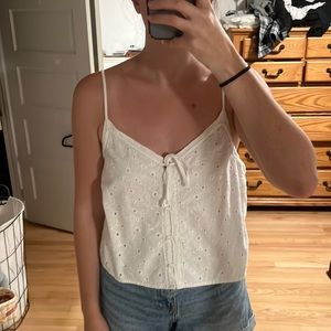 American Eagle Eyelet Tank
